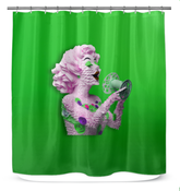 Whispers of Nature Shower Curtain showcasing elegant floral design in a tranquil bathroom setting.